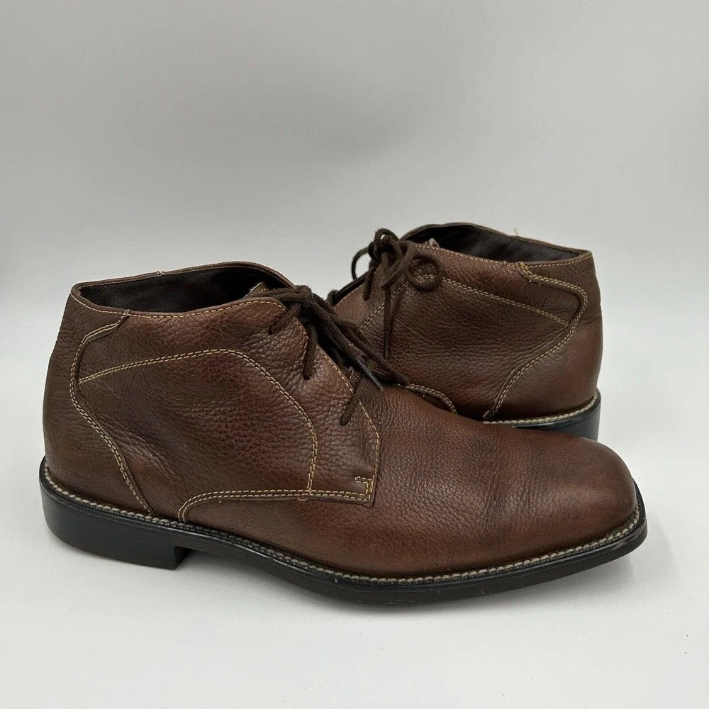 Alfani Chukka Boots Mens 8.5M Brown Soft Leather Lace‎ Up 09-94848
